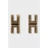 Embossed logo earrings