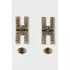 Embossed logo earrings