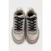 White mesh textile sneakers