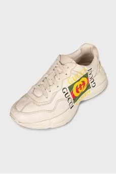 Кожаные кроссовки Rhyton