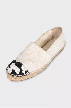 Espadrilles with a signature logo