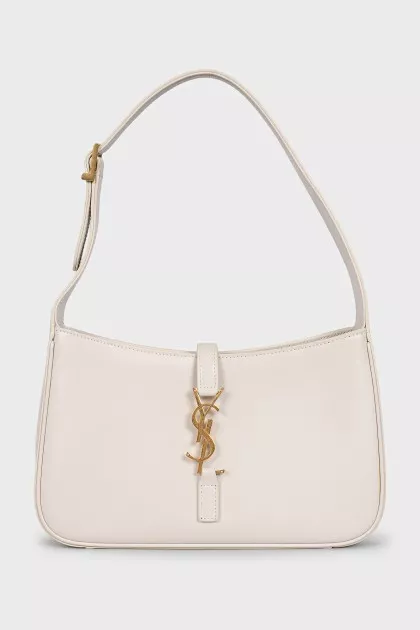 White leather bag Le 5 à 7