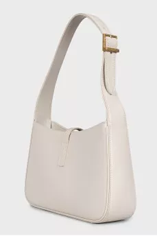 White leather bag Le 5 à 7