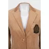 Corduroy jacket with patch