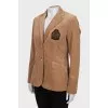 Corduroy jacket with patch