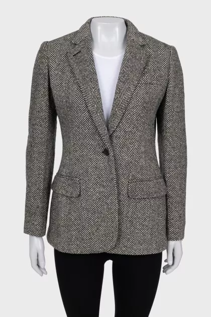 Striped wool jacket