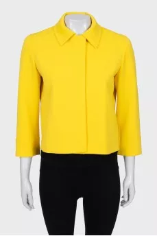 Yellow button-down jacket