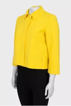 Yellow button-down jacket