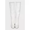 White leather boots with heels