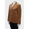 Brown button-down jacket