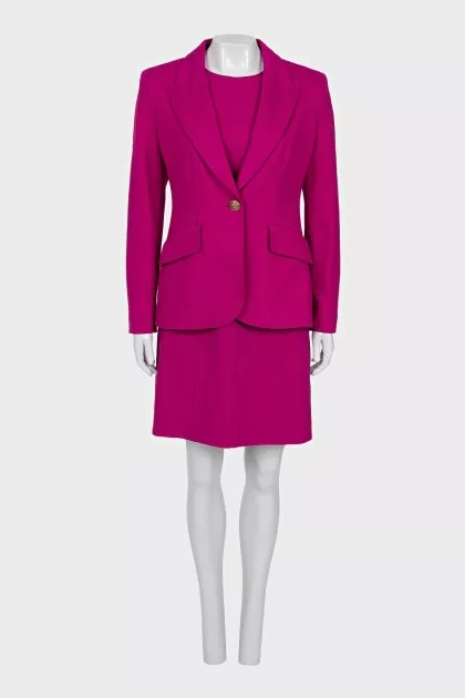 Pink jacket and dress set