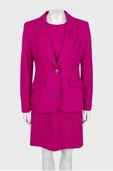 Pink jacket and dress set
