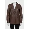 Brown lambskin jacket