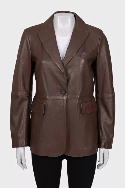 Brown lambskin jacket