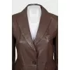 Brown lambskin jacket