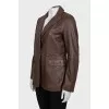 Brown lambskin jacket