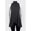 Sleeveless TOP with a high gate
