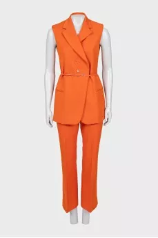 Orange suit with tag