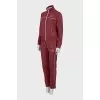 Red tracksuit with trousers