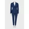 Blue striped suit