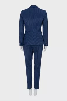 Blue striped suit