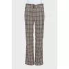 Loose-fitting plaid trousers