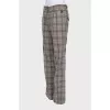 Loose-fitting plaid trousers
