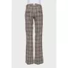 Loose-fitting plaid trousers