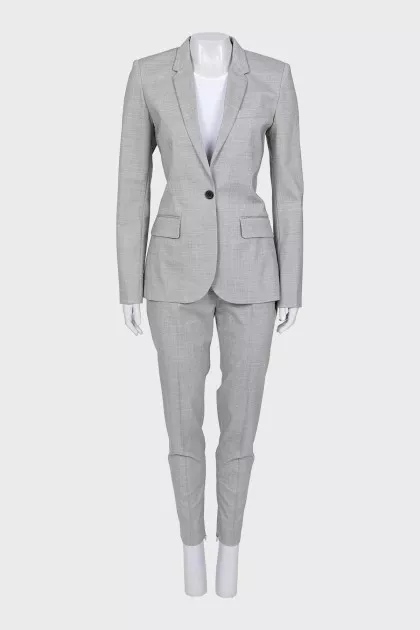 Gray pantsuit