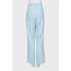 Wide-leg trousers in light blue