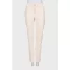 Beige straight-leg trousers