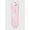 Pink loose-fitting trousers with tag