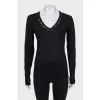 Black wool pullover