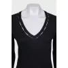 Black wool pullover