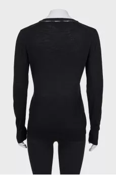 Black wool pullover