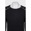 Black knitted midi dress