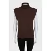 Brown wool vest