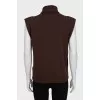 Brown wool vest