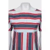 Striped dress with a zipper