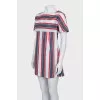 Striped dress with a zipper
