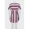 Striped dress with a zipper