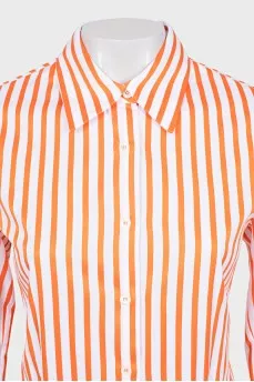 Orange striped shirt with tag