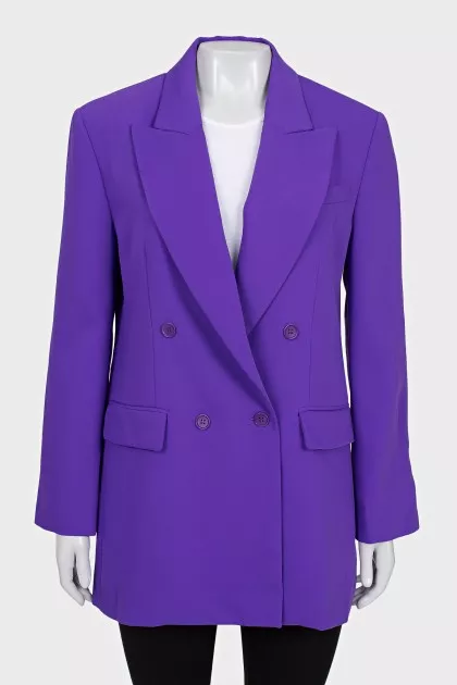 Purple jacket with tag