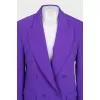 Purple jacket with tag