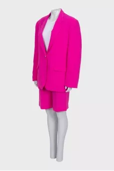 Pink suit with shorts with tag