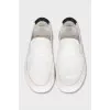 White textile slip-ons