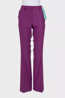 Purple suit with tag