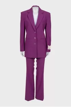 Purple suit with tag