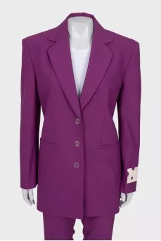 Purple suit with tag
