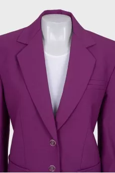 Purple suit with tag